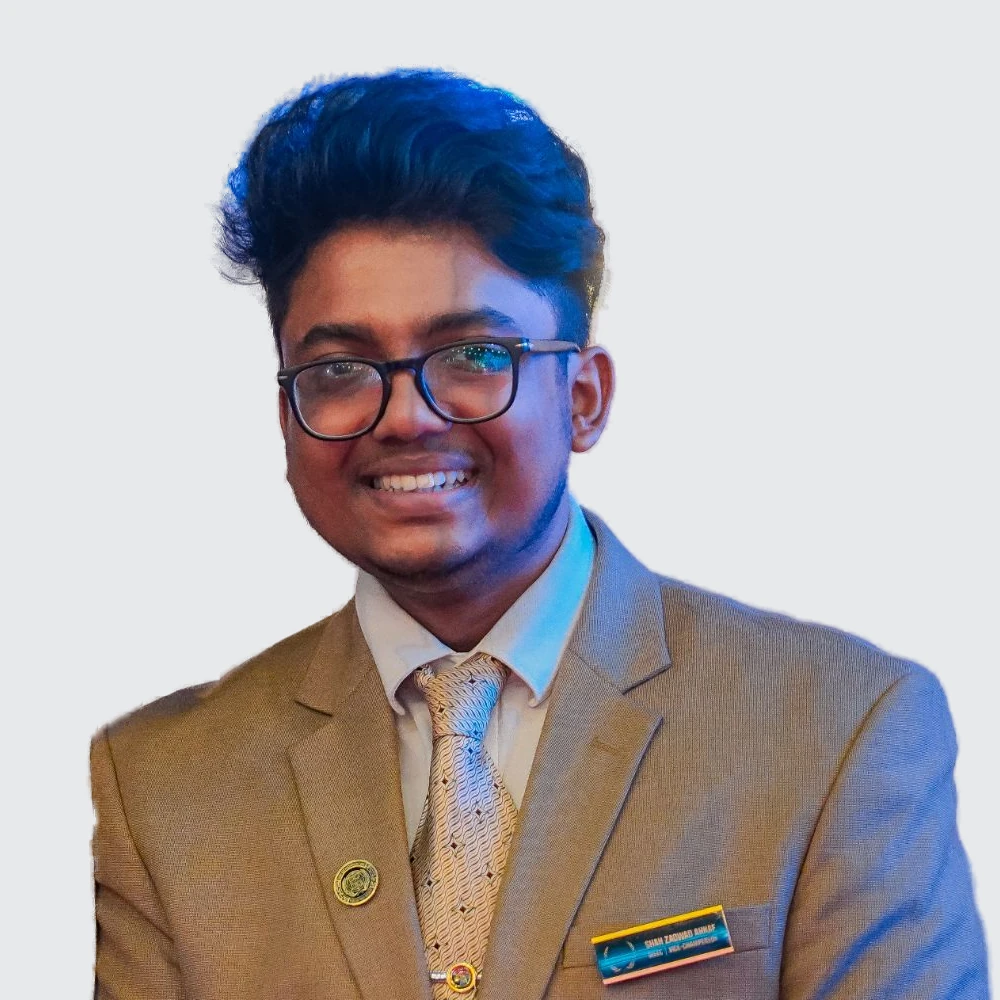 Shah Zaowad in a tan suit